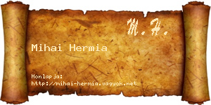 Mihai Hermia névjegykártya